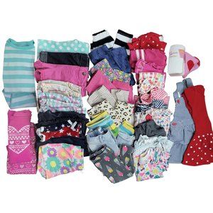 35-Piece Lot of 12-18 Month Baby Girl Spring Summer Clothes Clothing Bundle